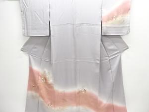 鴛鴦模様刺繍一つ紋訪問着